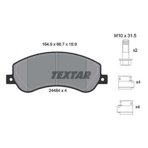 Комплект тормозных дисковых колодок Textar 2448404 в Колеса даром