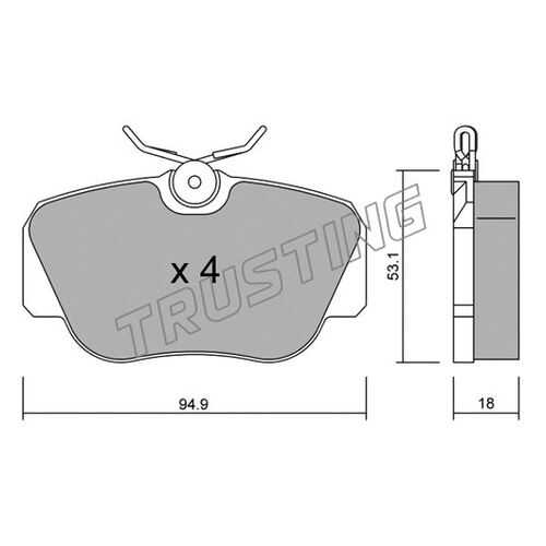 Комплект тормозных дисковых колодок TRUSTING 043.0 в Колеса даром