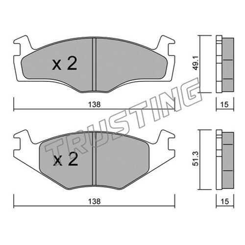 Комплект тормозных дисковых колодок TRUSTING 047.0 в Колеса даром