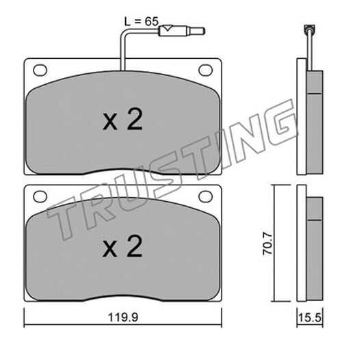 Комплект тормозных дисковых колодок TRUSTING 091.1 в Колеса даром