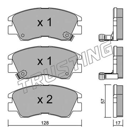 Комплект тормозных дисковых колодок TRUSTING 117.0 в Колеса даром