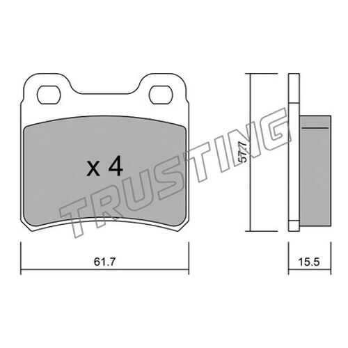 Комплект тормозных дисковых колодок TRUSTING 143.0 в Колеса даром