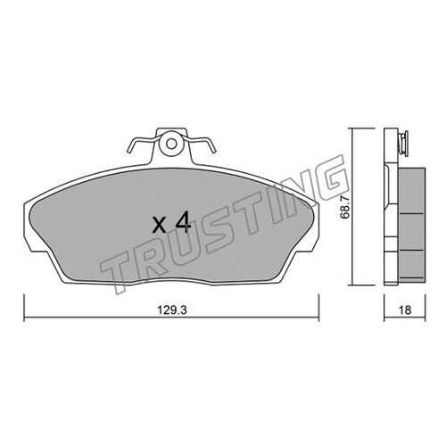 Комплект тормозных дисковых колодок TRUSTING 177.1 в Колеса даром