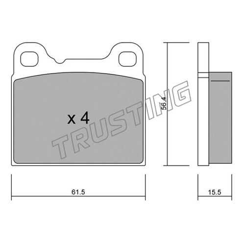 Комплект тормозных дисковых колодок TRUSTING 209.0 в Колеса даром