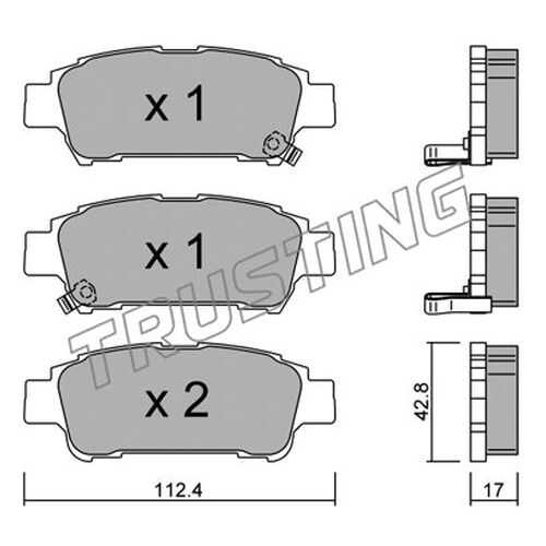 Комплект тормозных дисковых колодок TRUSTING 443.0 в Колеса даром