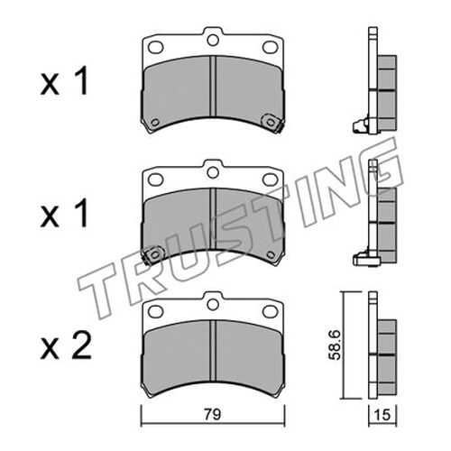Комплект тормозных дисковых колодок TRUSTING 475.0 в Колеса даром