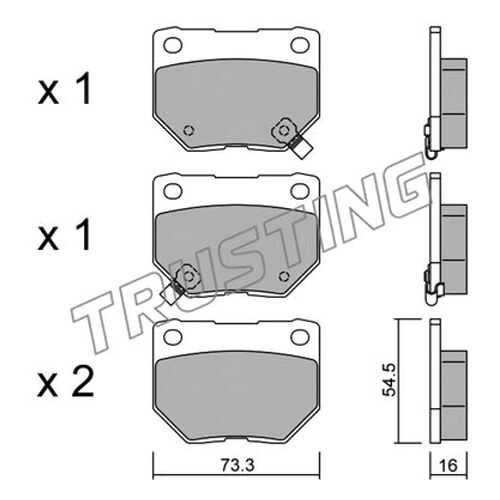 Комплект тормозных дисковых колодок TRUSTING 517.0 в Колеса даром
