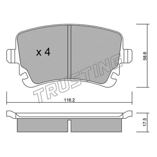 Комплект тормозных дисковых колодок TRUSTING 570.2 в Колеса даром