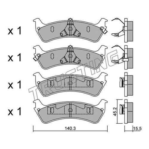 Комплект тормозных дисковых колодок TRUSTING 700.0 в Колеса даром