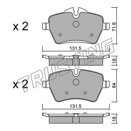 Комплект тормозных дисковых колодок TRUSTING 784.0 в Колеса даром