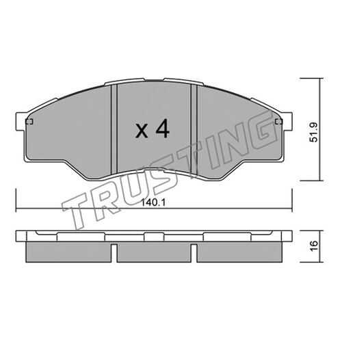 Комплект тормозных дисковых колодок TRUSTING 813.0 в Колеса даром