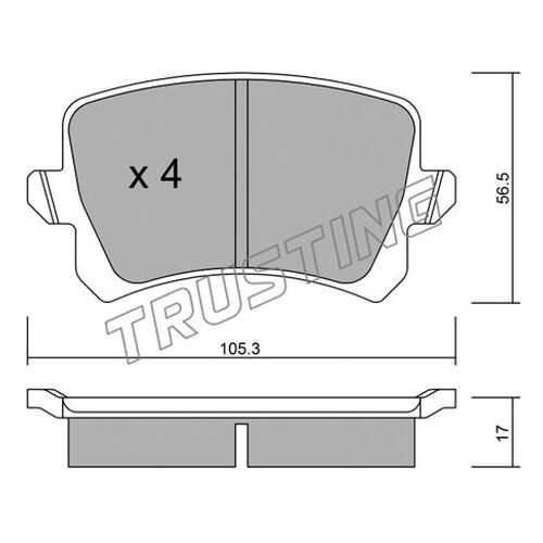 Комплект тормозных дисковых колодок TRUSTING 822.0 в Колеса даром