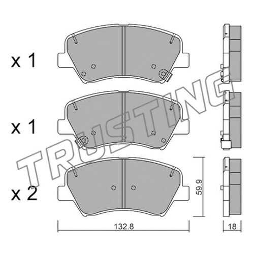 Комплект тормозных дисковых колодок TRUSTING 960.0 в Колеса даром