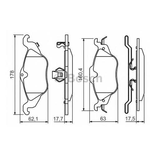 Комплект тормозных колодок Bosch 0986424456 в Колеса даром