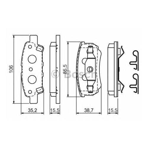 Комплект тормозных колодок Bosch 0986424814 в Колеса даром