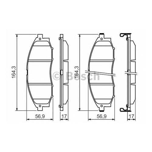 Комплект тормозных колодок Bosch 0986494152 в Колеса даром