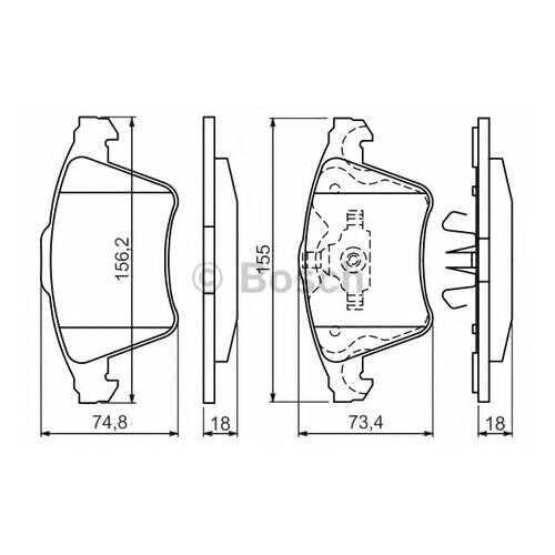 Комплект тормозных колодок Bosch 0986494203 в Колеса даром