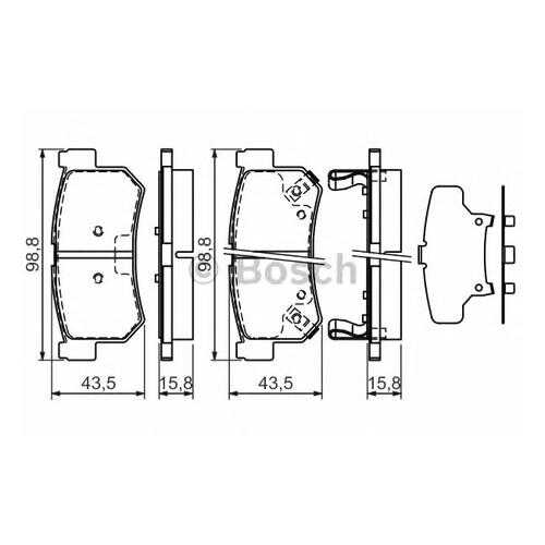 Комплект тормозных колодок Bosch 0986494237 в Колеса даром