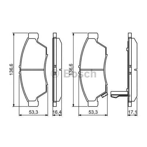 Комплект тормозных колодок Bosch 0986494238 в Колеса даром