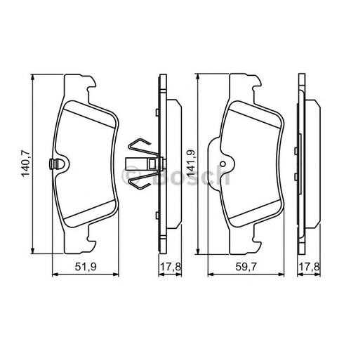 Комплект тормозных колодок Bosch 0986494256 в Колеса даром