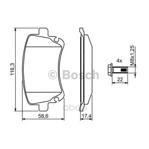 Комплект тормозных колодок Bosch 0986494303 в Колеса даром