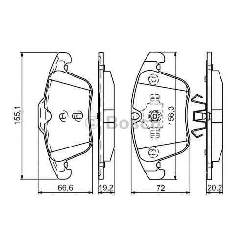 Комплект тормозных колодок Bosch 0986494342 в Колеса даром