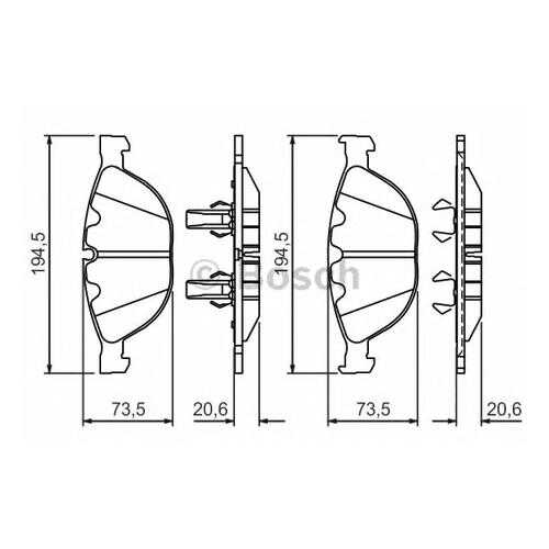 Комплект тормозных колодок Bosch 0986494349 в Колеса даром