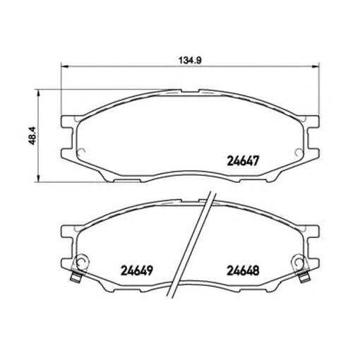 Комплект тормозных колодок Brembo P56083 в Колеса даром