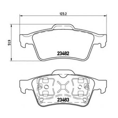 Комплект тормозных колодок Brembo P59044 в Колеса даром