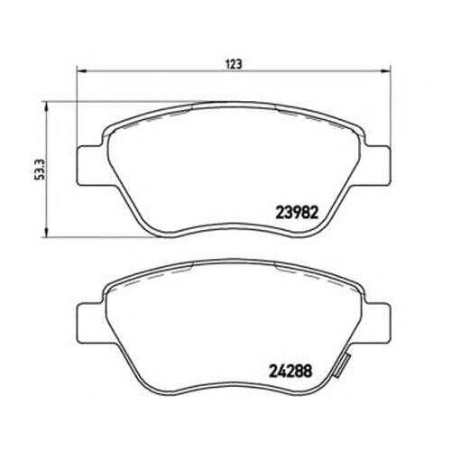 Комплект тормозных колодок Brembo P59051 в Колеса даром