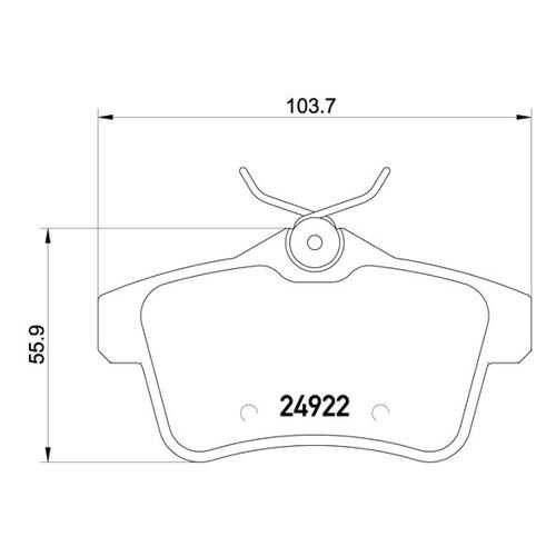 Комплект тормозных колодок Brembo P61114 в Колеса даром