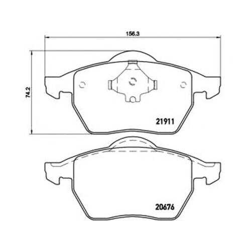 Комплект тормозных колодок Brembo P85035 в Колеса даром