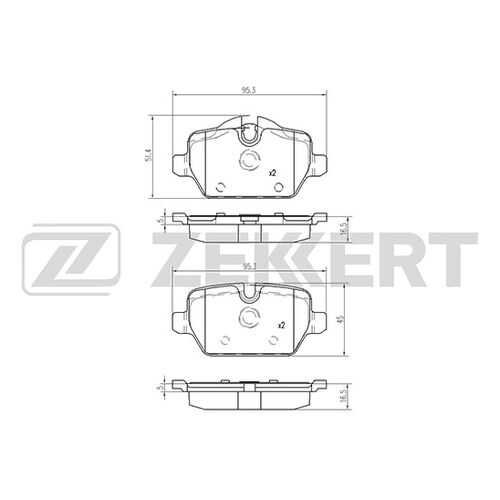 Комплект тормозных колодок, дисковый тормоз ZEKKERT BS-1018 в Колеса даром