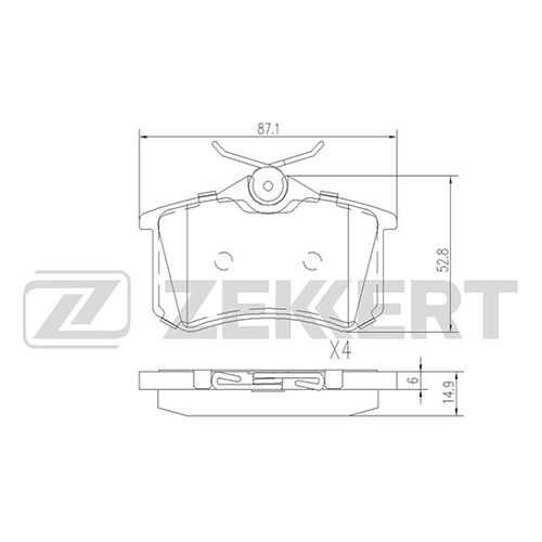 Комплект тормозных колодок, дисковый тормоз ZEKKERT BS-1127 в Колеса даром