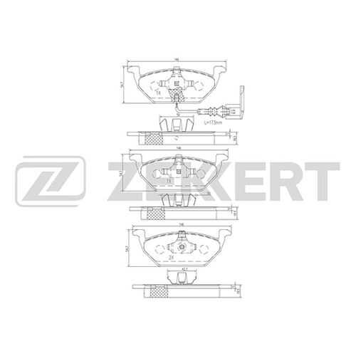 Комплект тормозных колодок, дисковый тормоз ZEKKERT BS-1138 в Колеса даром