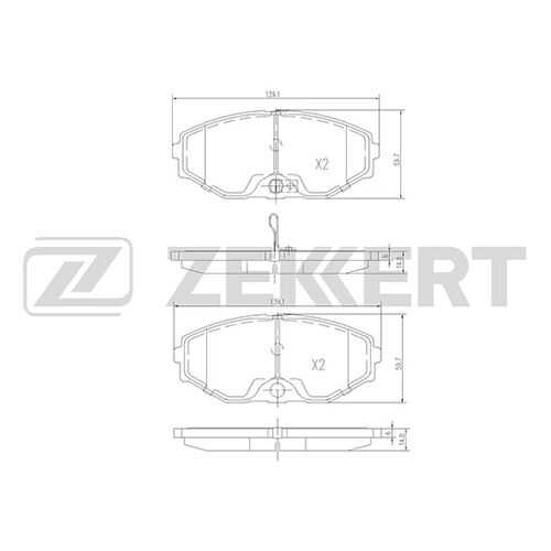 Комплект тормозных колодок, дисковый тормоз ZEKKERT BS-1220 в Колеса даром