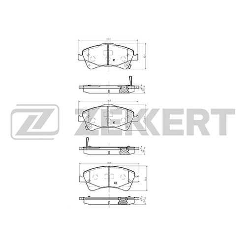 Комплект тормозных колодок, дисковый тормоз ZEKKERT BS-1263 в Колеса даром