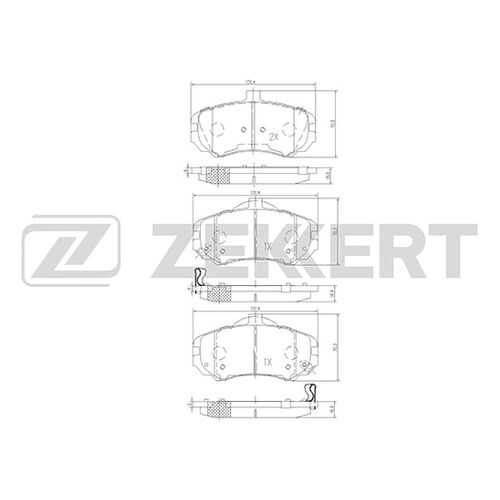 Комплект тормозных колодок, дисковый тормоз ZEKKERT BS-1797 в Колеса даром