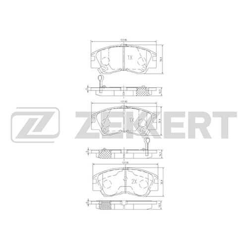 Комплект тормозных колодок, дисковый тормоз ZEKKERT BS-1858 в Колеса даром