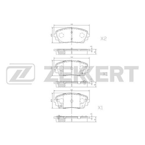 Комплект тормозных колодок, дисковый тормоз ZEKKERT BS-1956 в Колеса даром