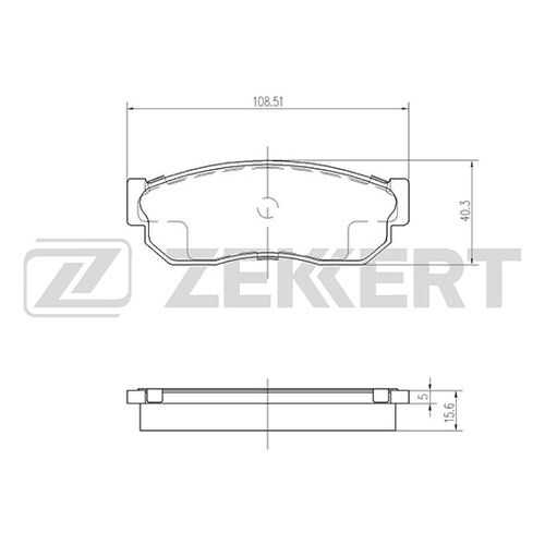 Комплект тормозных колодок, дисковый тормоз ZEKKERT BS-2156 в Колеса даром