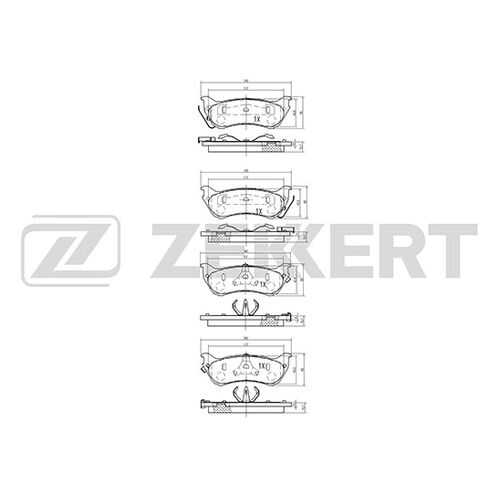 Комплект тормозных колодок, дисковый тормоз ZEKKERT BS-2468 в Колеса даром