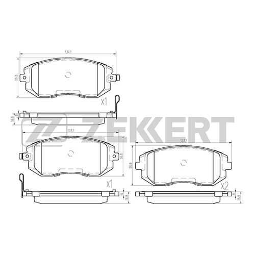 Комплект тормозных колодок, дисковый тормоз ZEKKERT BS-2585 в Колеса даром