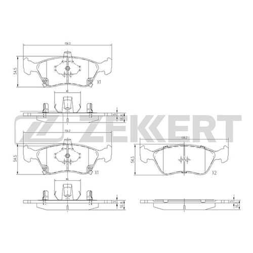 Комплект тормозных колодок, дисковый тормоз ZEKKERT BS-2692 в Колеса даром