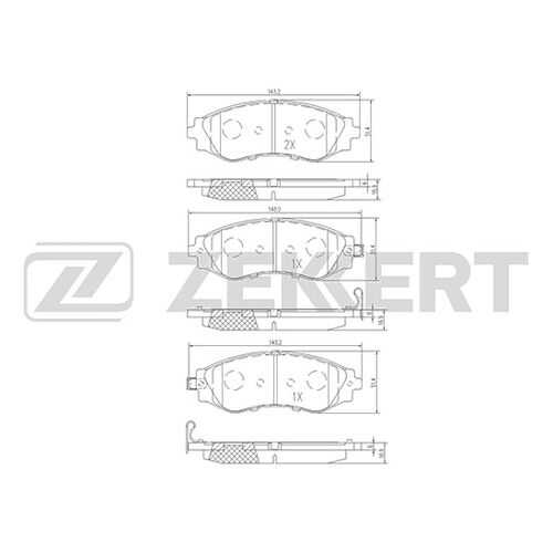 Комплект тормозных колодок, дисковый тормоз ZEKKERT BS-2810 в Колеса даром