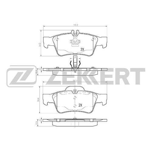 Комплект тормозных колодок, дисковый тормоз ZEKKERT BS-2832 в Колеса даром