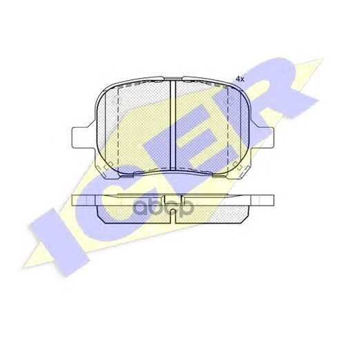 Комплект тормозных колодок ICER 181632 в Колеса даром