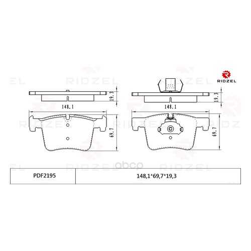 Комплект тормозных колодок RIDZEL PDF2195 в Колеса даром