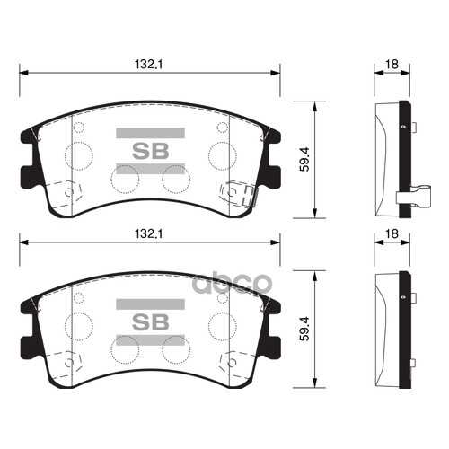 Комплект тормозных колодок Sangsin brake SP1518 в Колеса даром