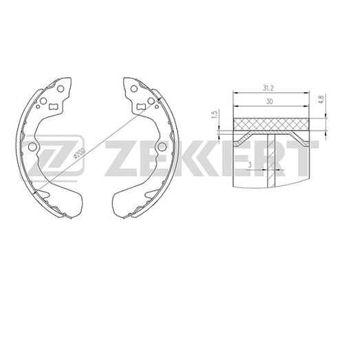 Комплект тормозных колодок ZEKKERT BK-4090 в Колеса даром